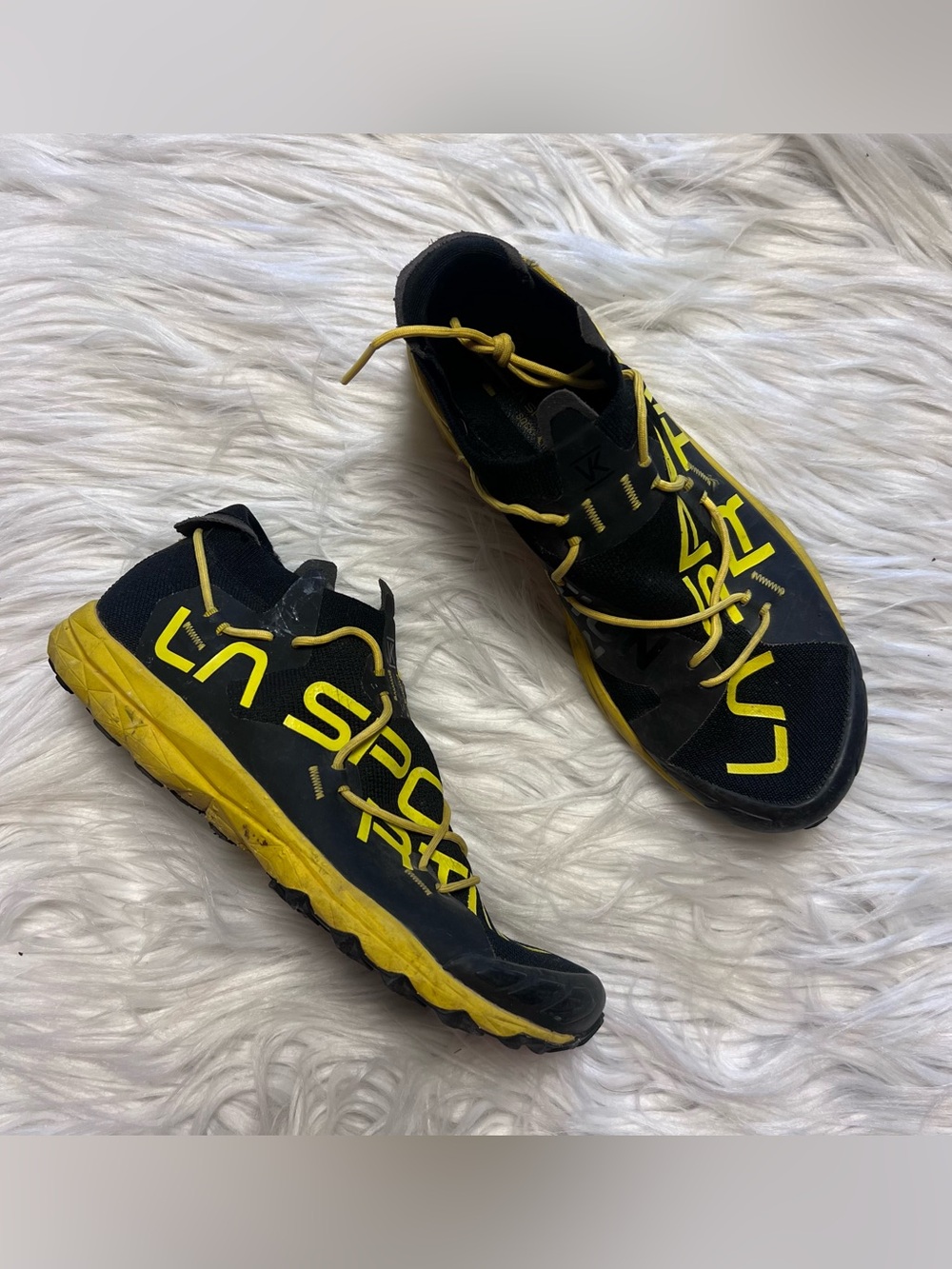 La Sportiva Black and Yellow Trail Running Shoes